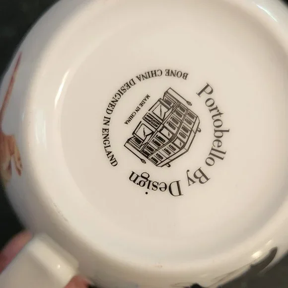 2 Portobello By Design 'Home Is Where My Cat Is' Bone China XL Mugs EUC … - Picture 7 of 9